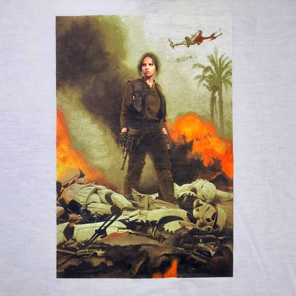 Star Wars Rogue One White Graphic T Shirt | Junior's Large - Picture 2 of 10